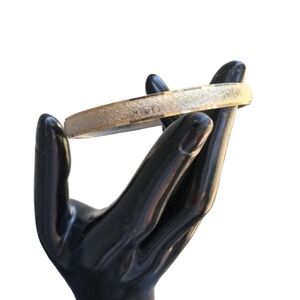 Vintage 1980s Monet Gold-Tone Textured Bangle Bracelet